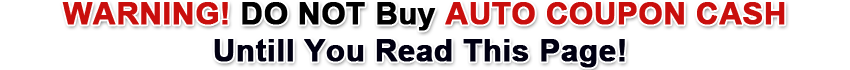 Auto coupon Cash Bonus ACCBONUS Auto Coupon Cash Bonus