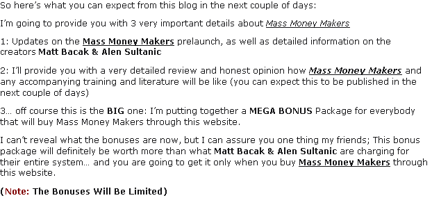 Mass Money Makers Text MassMoneyMakersText Mass Money Makers » Launch Day Is Approaching Fast!
