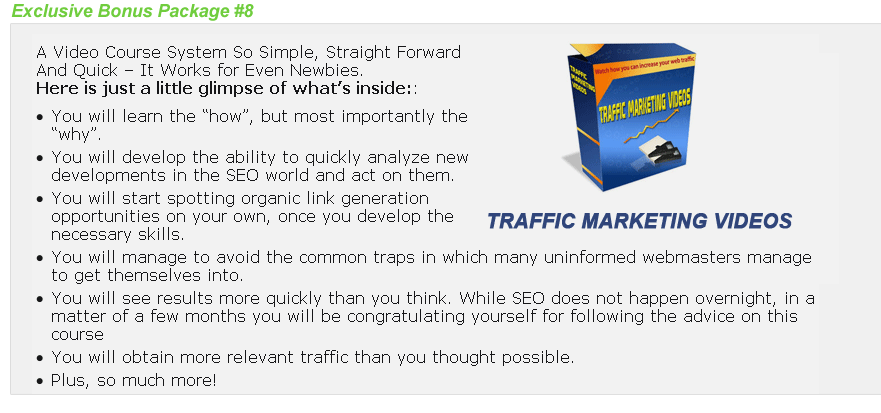 Traffic Mass Money Makers Bonus