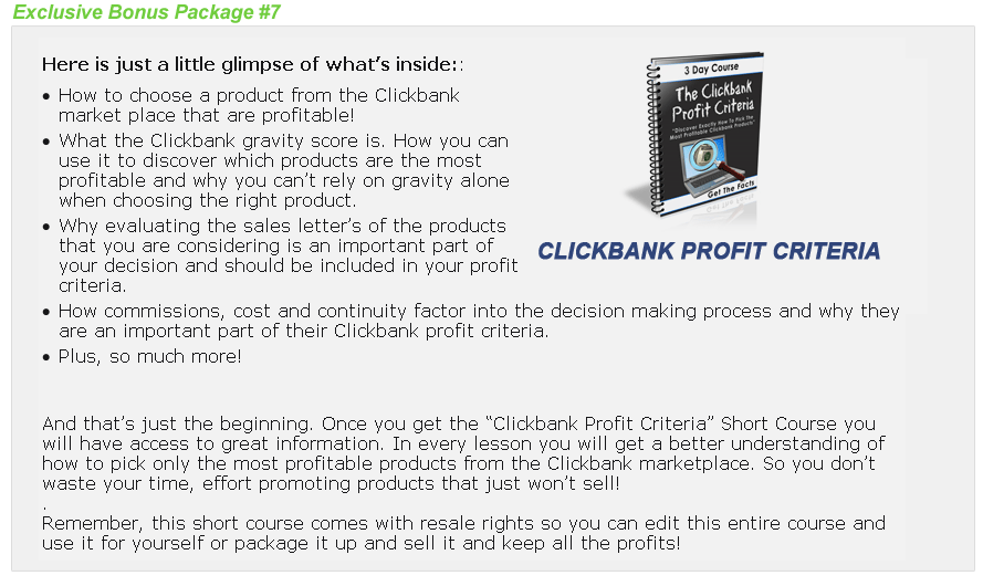 clickbank Mass Money Makers Bonus