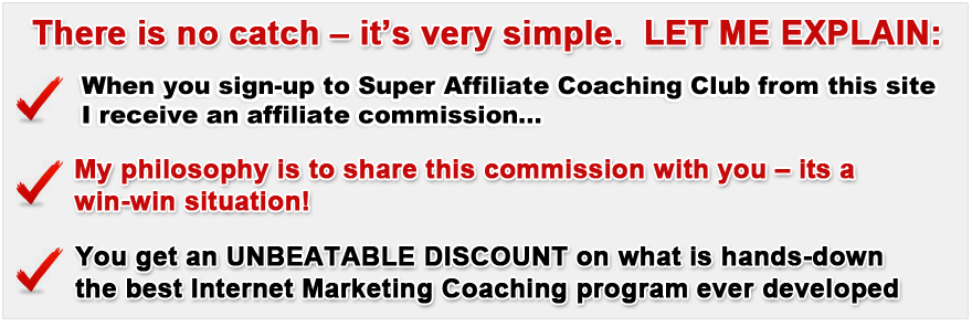 catch Super Affiliate Coaching Club Bonus