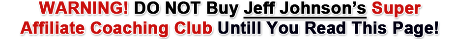 warning Super Affiliate Coaching Club Bonus