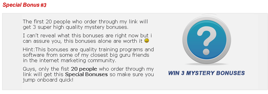 Special Bonus3 Mass Money Makers Bonus