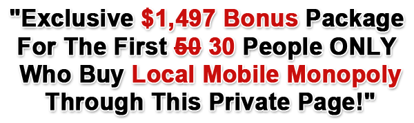 Exclusive Bonus ExclusiveBonus Local Mobile Monopoly Bonus