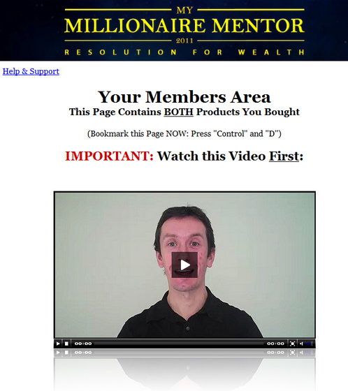 my millionaire mentor 2011 Members Area mmmmarea My Millionaire Mentor 2011 Review